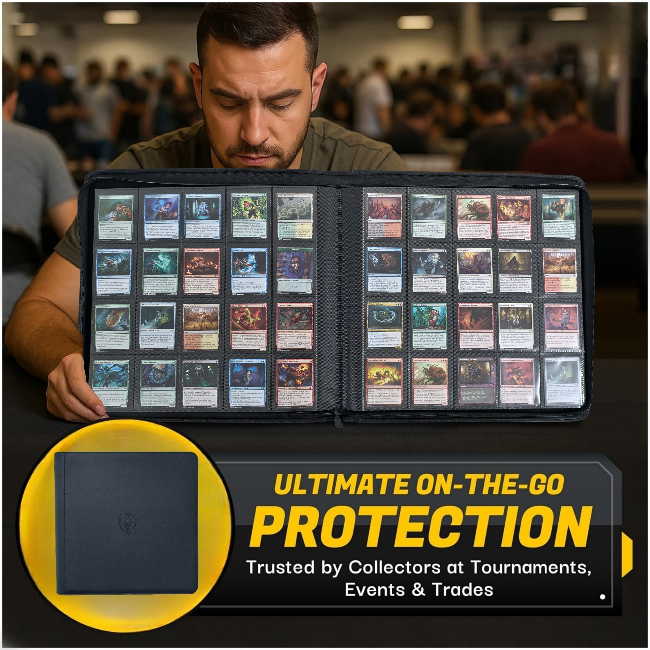 AliExpress 1280+ Cards 20 Pocket Card Binder Collector Card Album - Pages Compatible for Game Cards, Sports Cards and Other Cards, view 5