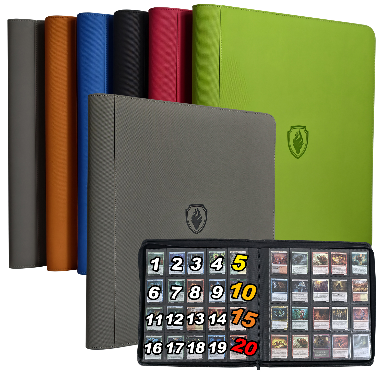 AliExpress 1280+ Cards 20 Pocket Card Binder Collector Card Album - Pages Compatible for Game Cards, Sports Cards and Other Cards