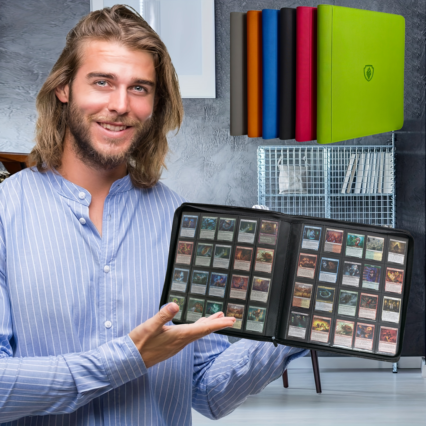 AliExpress 1280+ Cards 20 Pocket Card Binder Collector Card Album - Pages Compatible for Game Cards, Sports Cards and Other Cards, view 6