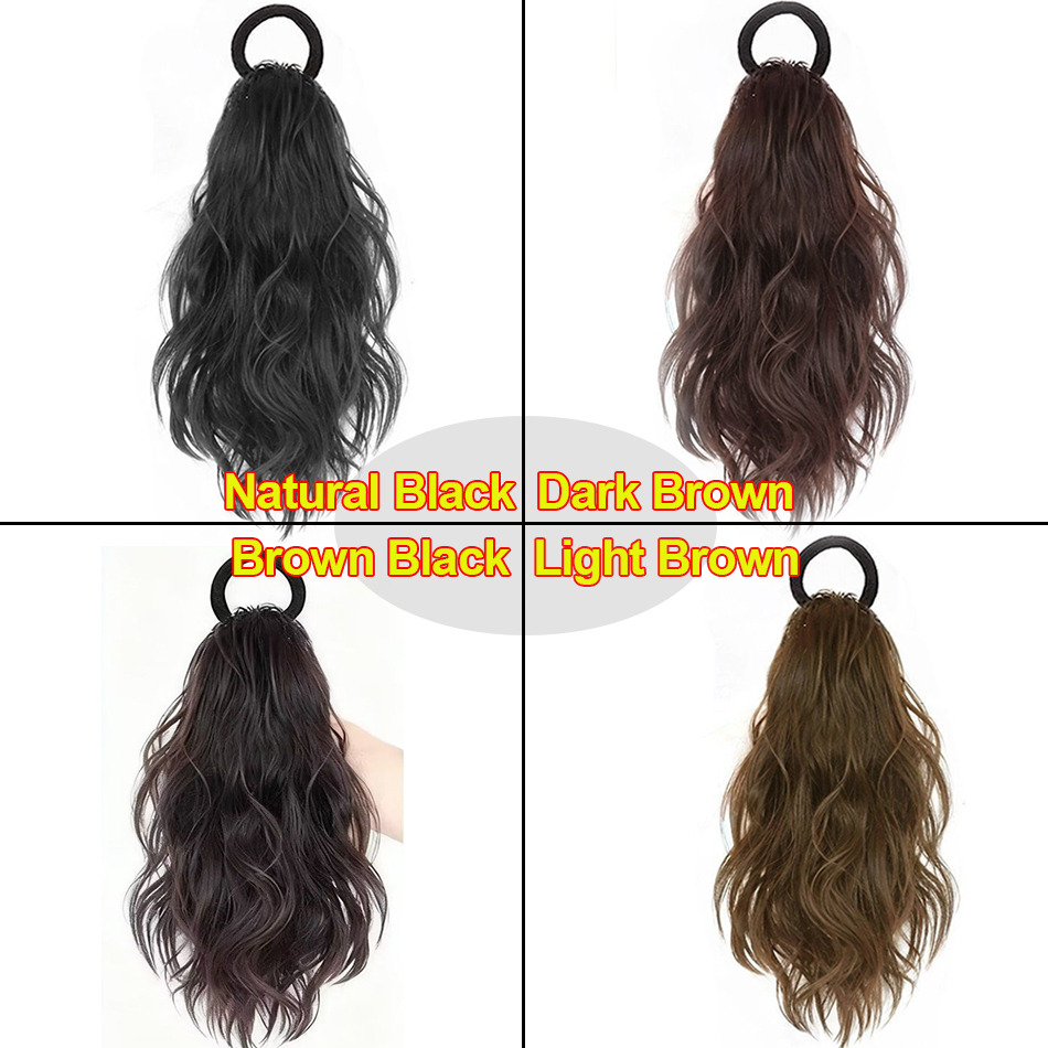 AliExpress 12Inch Curly Synthetic Ponytail Hair Extensions With Elastic Rubber Band Heat Resistant Fiber Ponytail Hairpiece For Daily Wear, view 5