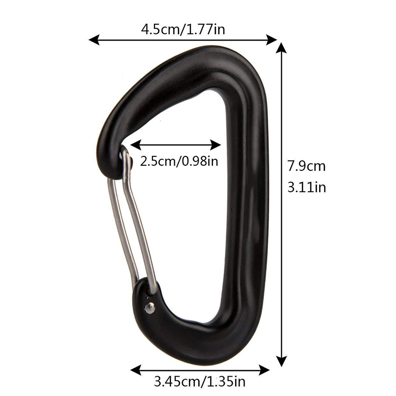 AliExpress 12kN D-Shape Locking Carabiner, view 2