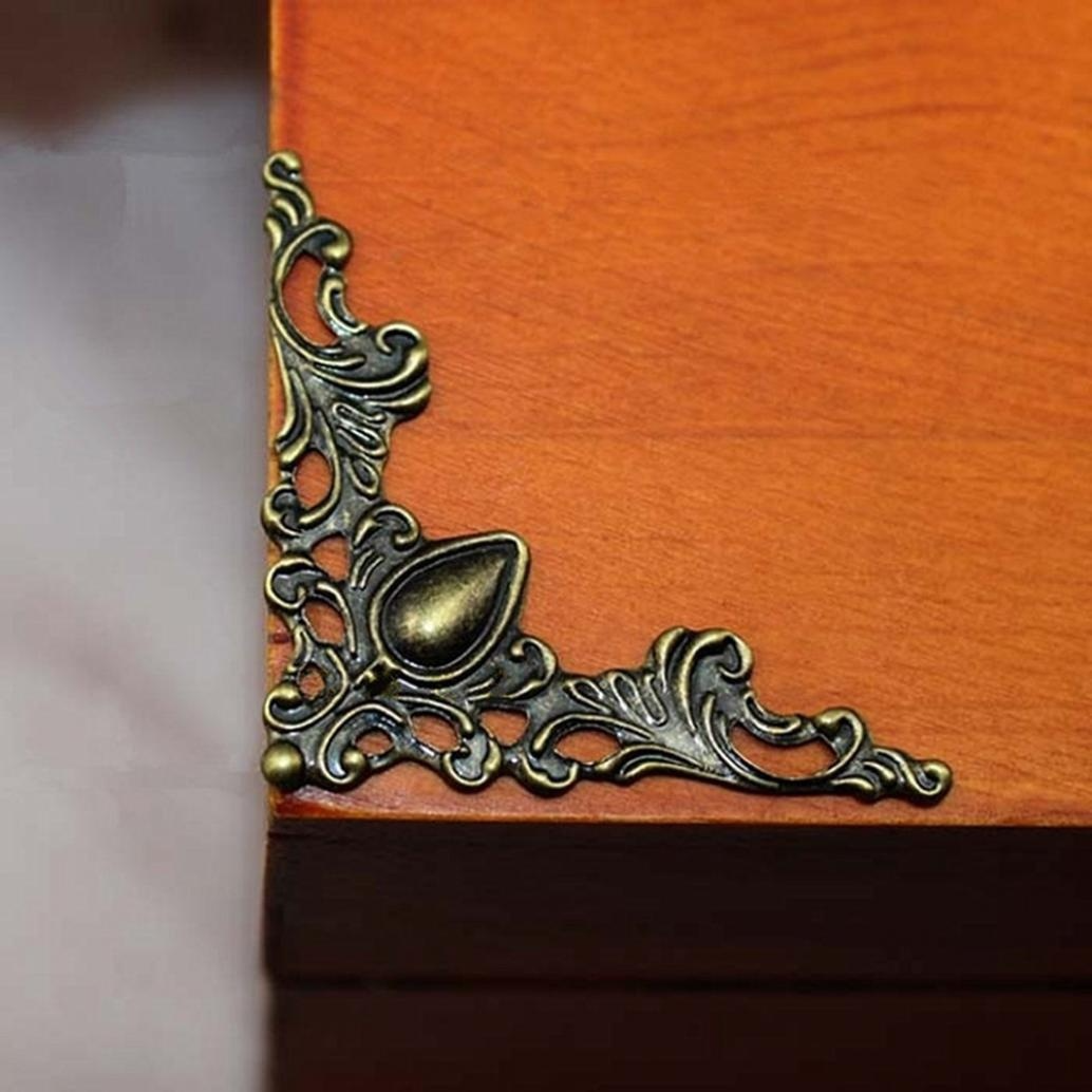 AliExpress 12-Piece Metal Corner Guards for Boxes and Crafts, view 2