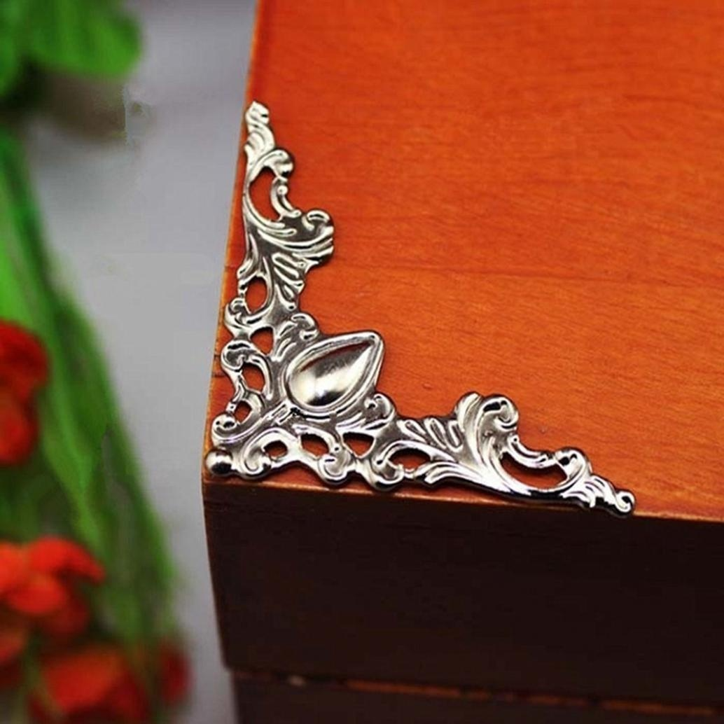 AliExpress 12-Piece Metal Corner Guards for Boxes and Crafts, view 3
