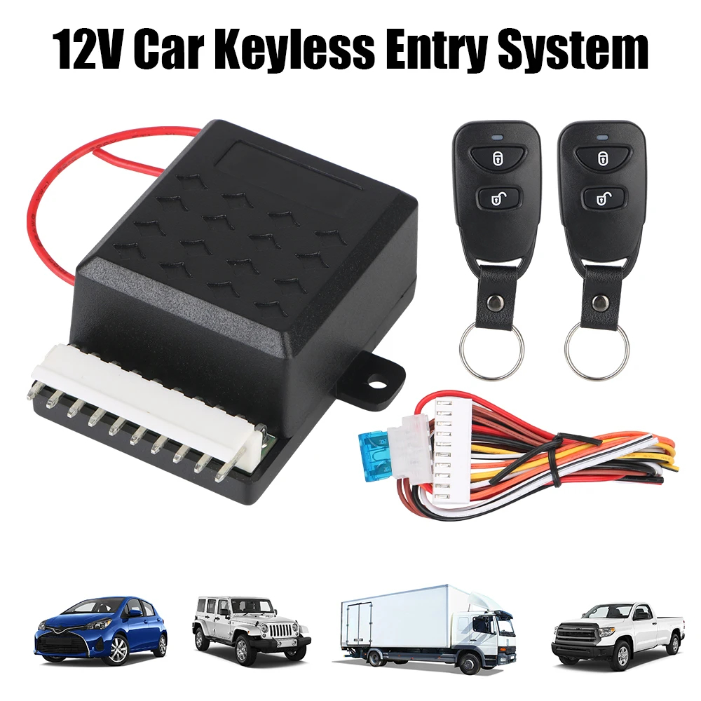 AliExpress 12V universal car keyless entry central locking remote control, wire cutting car rearview mirror folding mirror controller