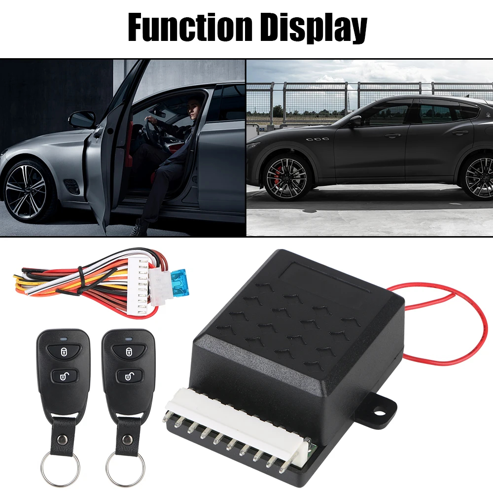 AliExpress 12V universal car keyless entry central locking remote control, wire cutting car rearview mirror folding mirror controller, view 2