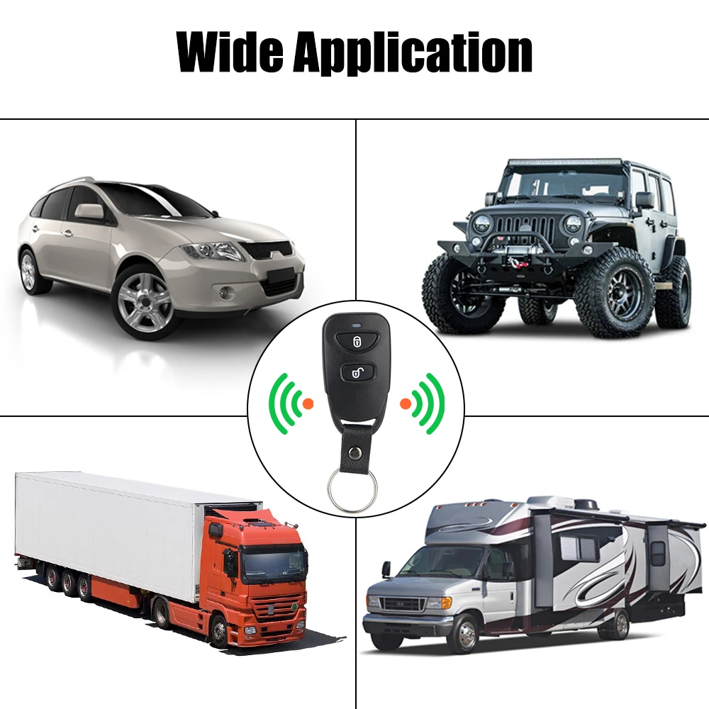 AliExpress 12V universal car keyless entry central locking remote control, wire cutting car rearview mirror folding mirror controller, view 4