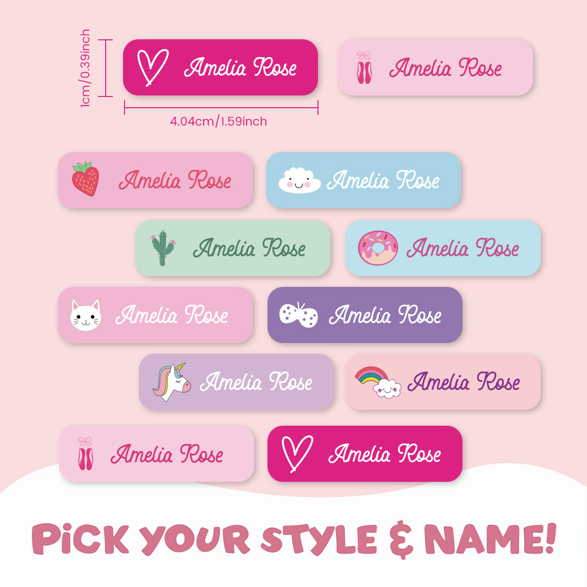 AliExpress 132 Personalized Name Stickers for Kids, Custom Waterproof Name Labels for Bottles, Lunch Boxes, School Supplies, view 2