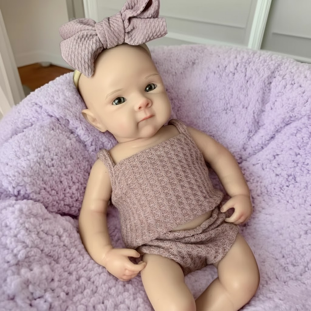AliExpress 13Inch Waterproof Bettie Reborn Silicone Doll With 2 Sets Outfits Handmade Paint Skin Soft Touch Silicone Doll, view 2
