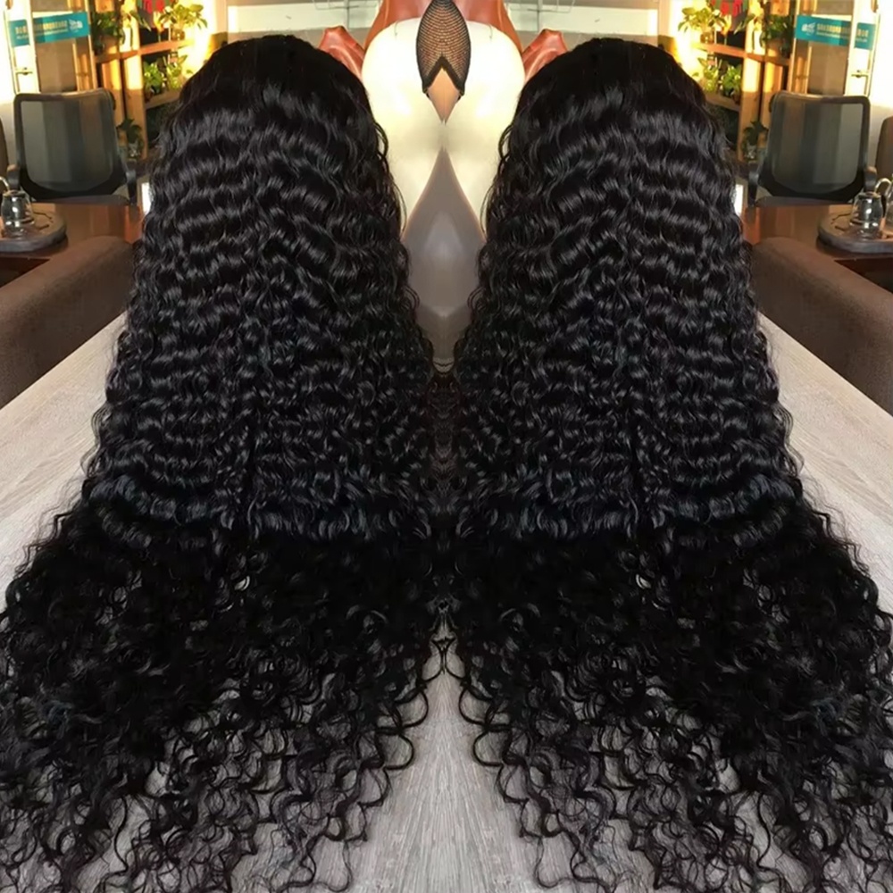 AliExpress 13x6 Glueless 250 Density Brazilian Deep Wave Curly HD Lace Frontal Human Hair Wig For Women Preplucked Best Hair Water Wig