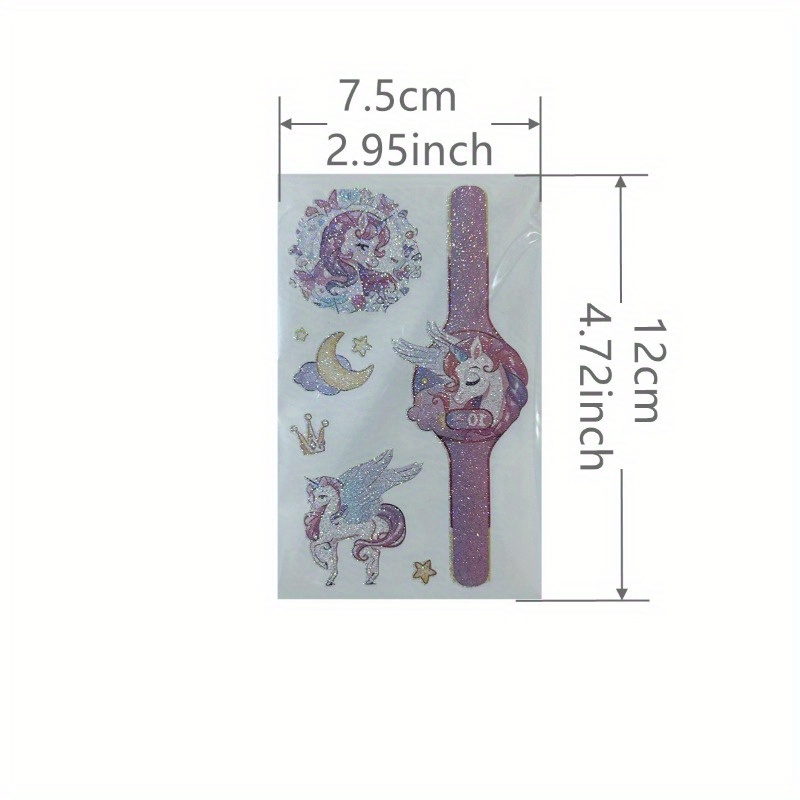 AliExpress Glittering Unicorn Temporary Tattoo Stickers, view 4