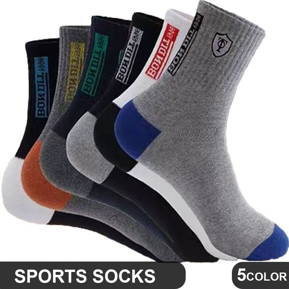 AliExpress 15/30Pairs Men's Breathable Cotton Sports Socks Bamboo Fiber Sweat Absorbing Deodorant Business Stockings, view 6