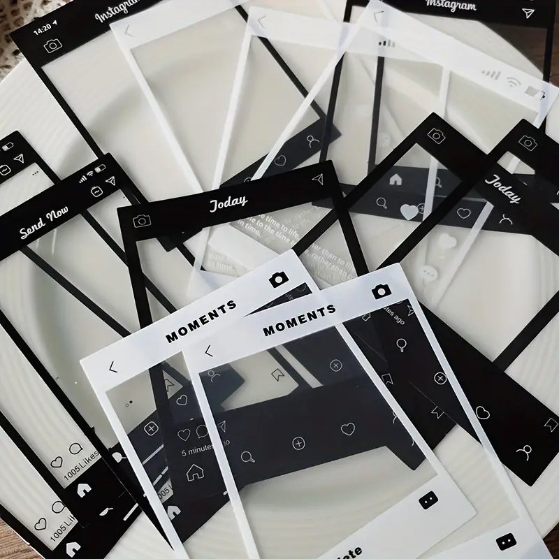 AliExpress 15 Sheets Of Transparent Retro Adhesive Collage Hand Account Decoration Material Sticker Pack, Album Scrapbooking Decor Supplies, view 4
