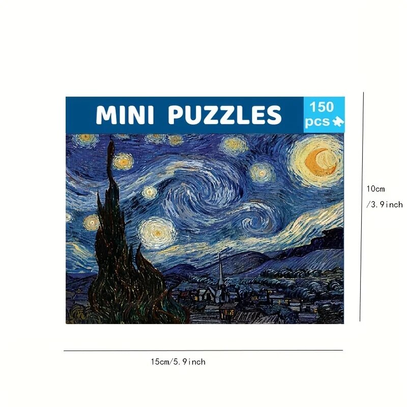 AliExpress 150pcs Test Tube Jigsaw Puzzle World Famous Painting Van Gogh The Starry Night Christmas Gift, view 3