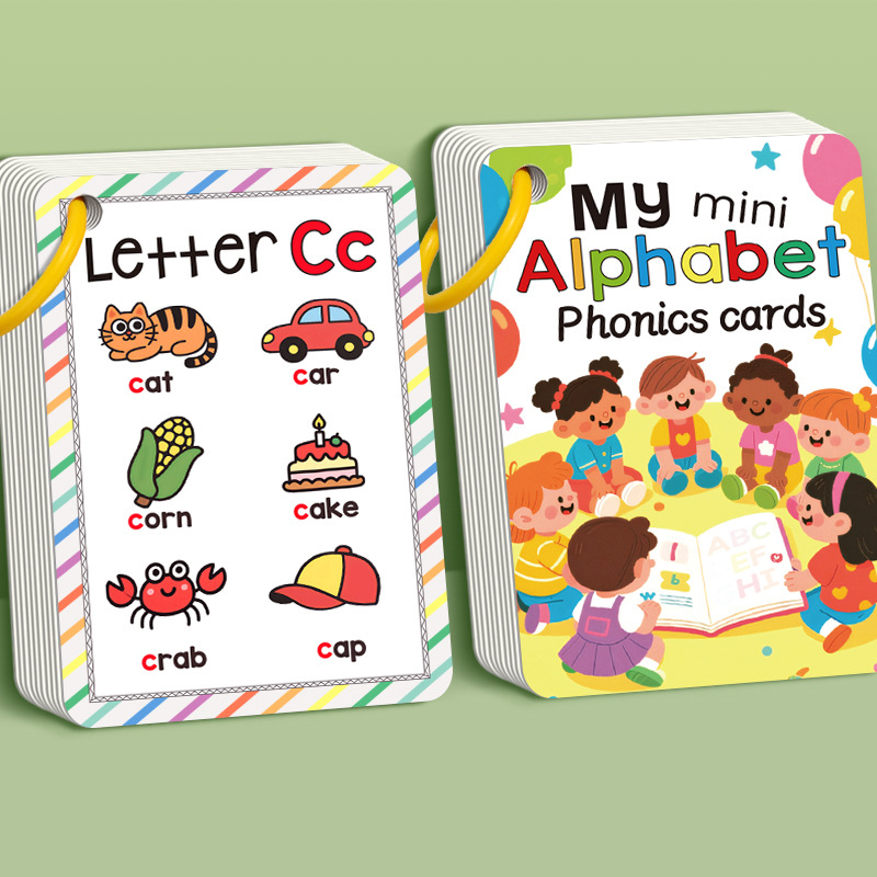 AliExpress 156 Words A-Z Learning Cards with Pictures, 27 English Word Cards, Educational Cognitive Games, view 2