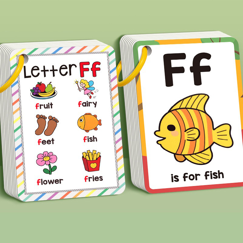 AliExpress 156 Words A-Z Learning Cards with Pictures, 27 English Word Cards, Educational Cognitive Games, view 4