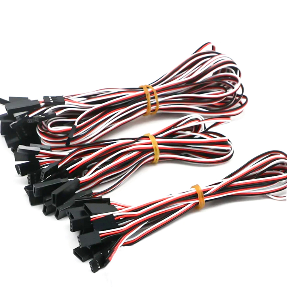 AliExpress 15cm 30cm 50cm Servo Extension Cable Wire 3-Pin Servo Extension Wire Cord Male to Female for RC Car Helicopter Boat Servo, view 2