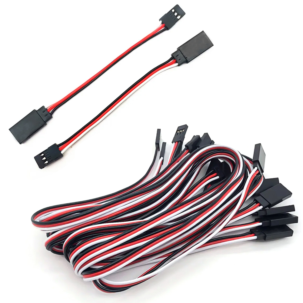 AliExpress 15cm 30cm 50cm Servo Extension Cable Wire 3-Pin Servo Extension Wire Cord Male to Female for RC Car Helicopter Boat Servo