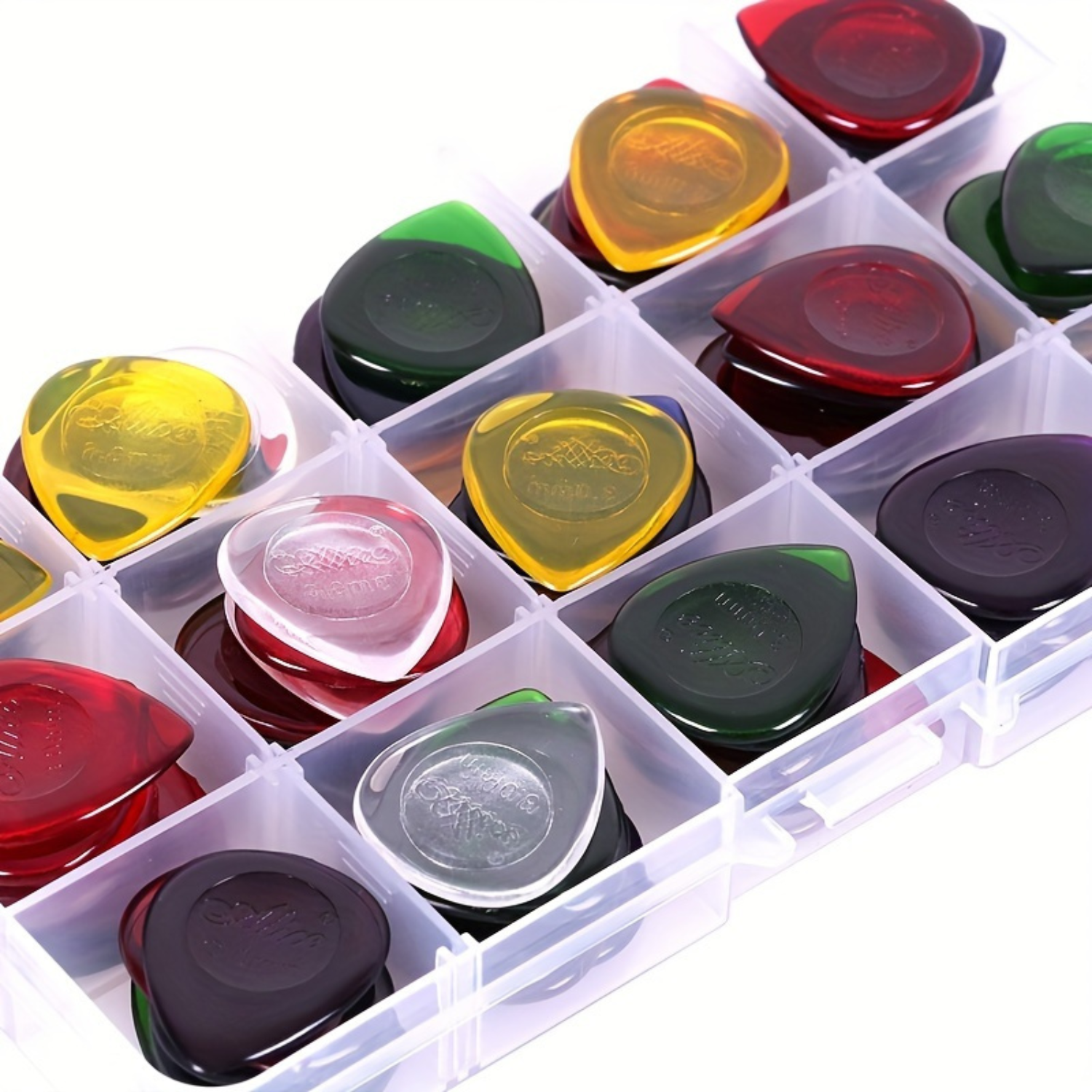 AliExpress 15pcs Color Guitar Pick 1mm/2mm/3mm - Three Thickness Groove Anti-Slip - Suitable for Acoustic Guitar, Electric Guitar, Bass, view 5