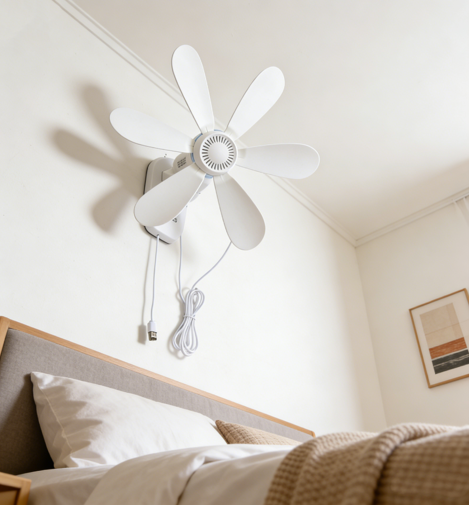 AliExpress 16.5-Inch Wall-Mount USB Fan with Remote, view 2