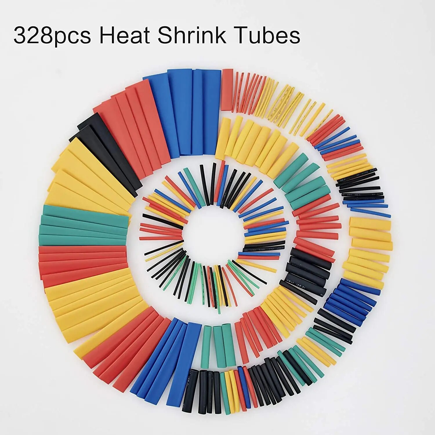 AliExpress 164/328PCS Heat Shrink Tubing 2:1Wire Cable Wrap Assortment Electric Insulation Tube Kit 5 Color 8 Size