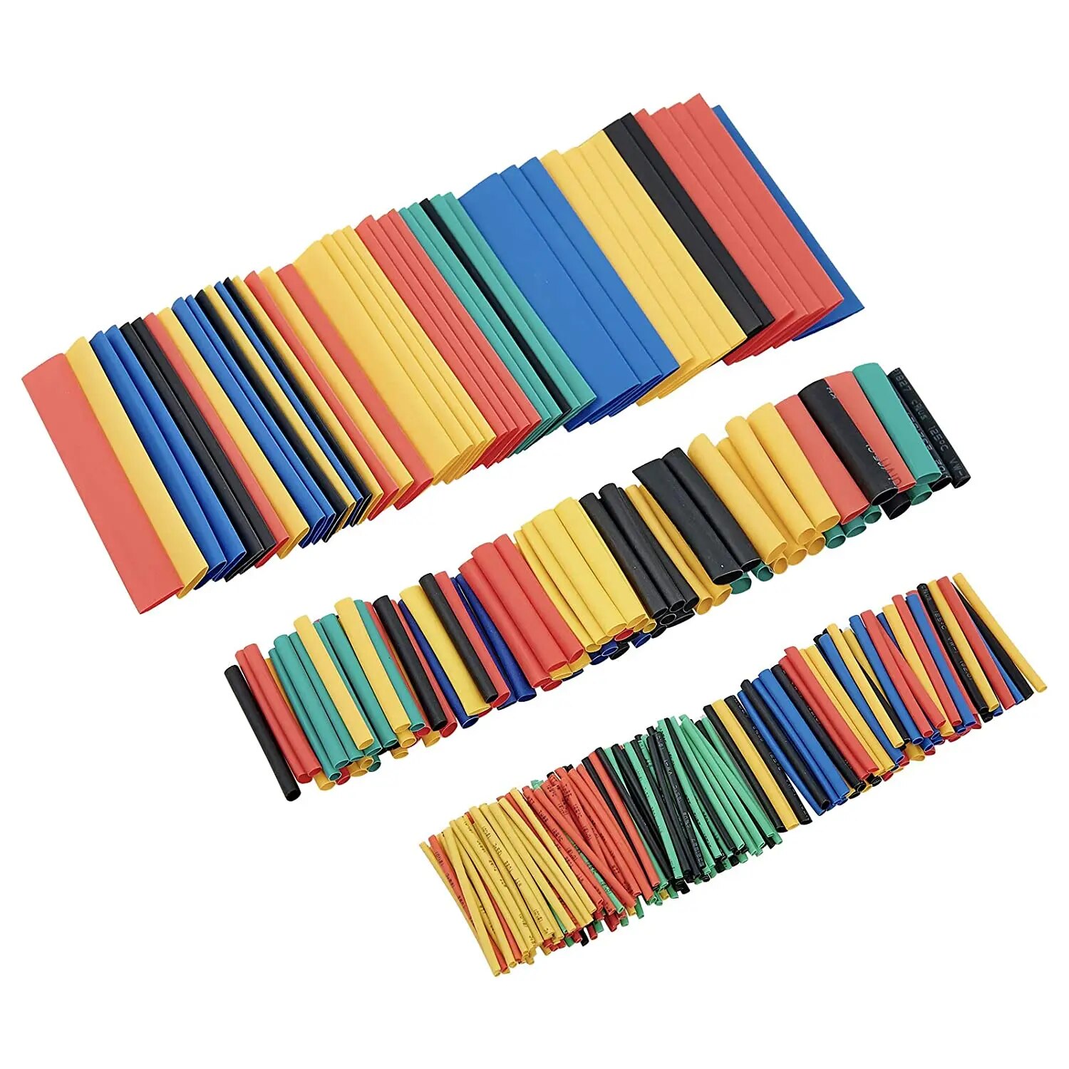 AliExpress 164/328PCS Heat Shrink Tubing 2:1Wire Cable Wrap Assortment Electric Insulation Tube Kit 5 Color 8 Size, view 3