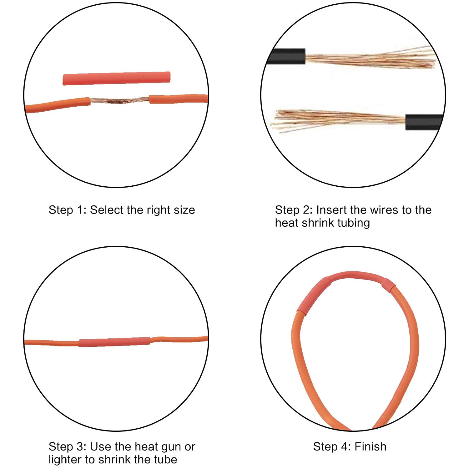 AliExpress 164/328PCS Heat Shrink Tubing 2:1Wire Cable Wrap Assortment Electric Insulation Tube Kit 5 Color 8 Size, view 4