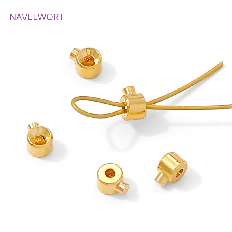 AliExpress 18K Gold Plated Brass Crimp End Beads