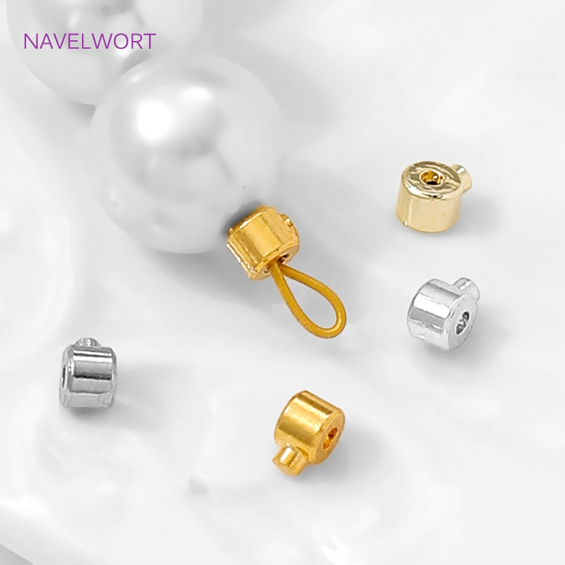 AliExpress 18K Gold Plated Brass Crimp End Beads, view 2