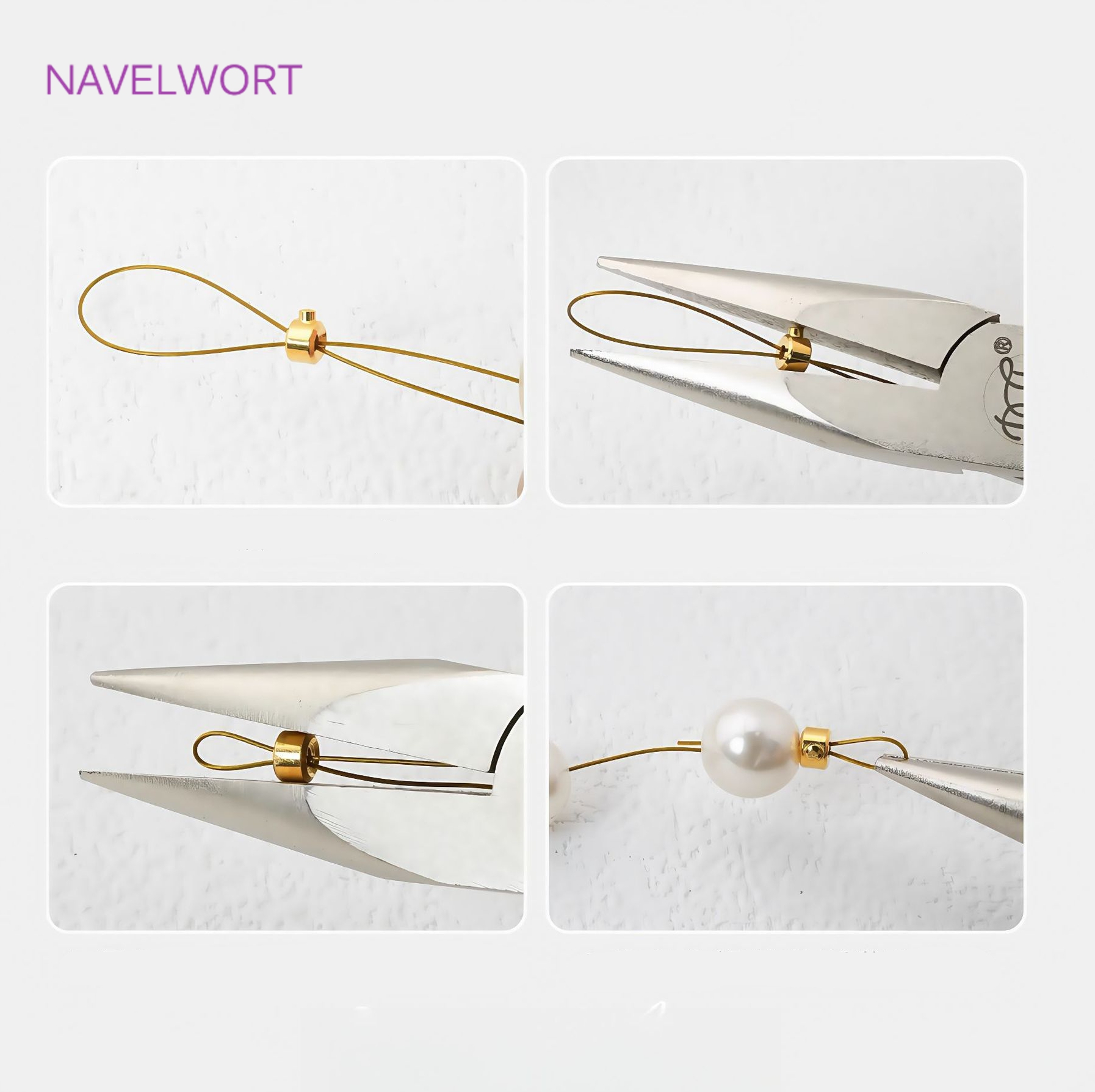 AliExpress 18K Gold Plated Brass Crimp End Beads, view 4