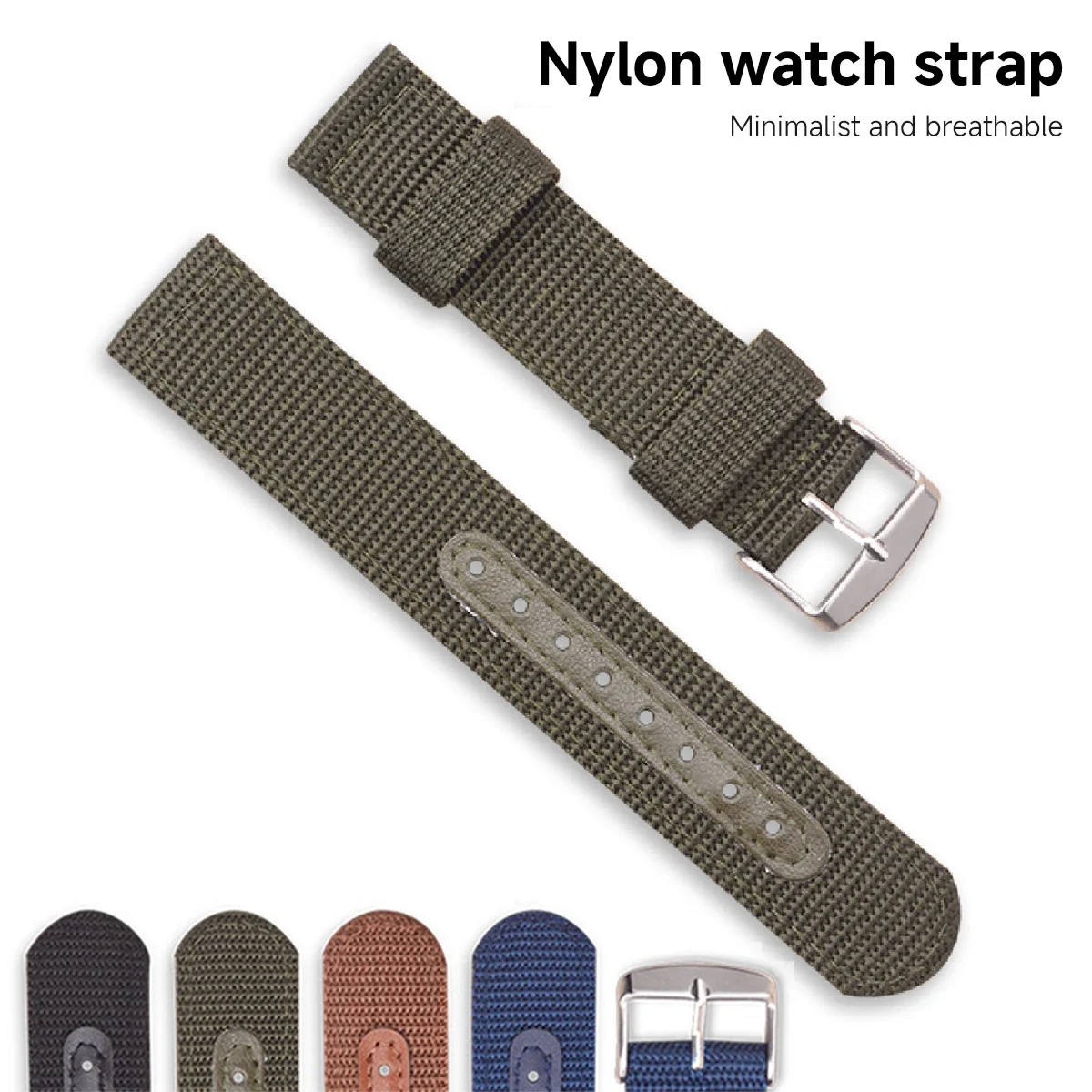 AliExpress Woven Nylon Canvas Watch Band (18 to 24 mm)
