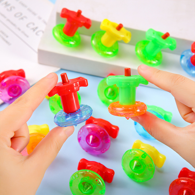 AliExpress 18pcs Mini Finger Spinning Gyro Toys Color Torsion Speed Decompression Kids Party Favors Birthday Gifts Pinata Fillers, view 3