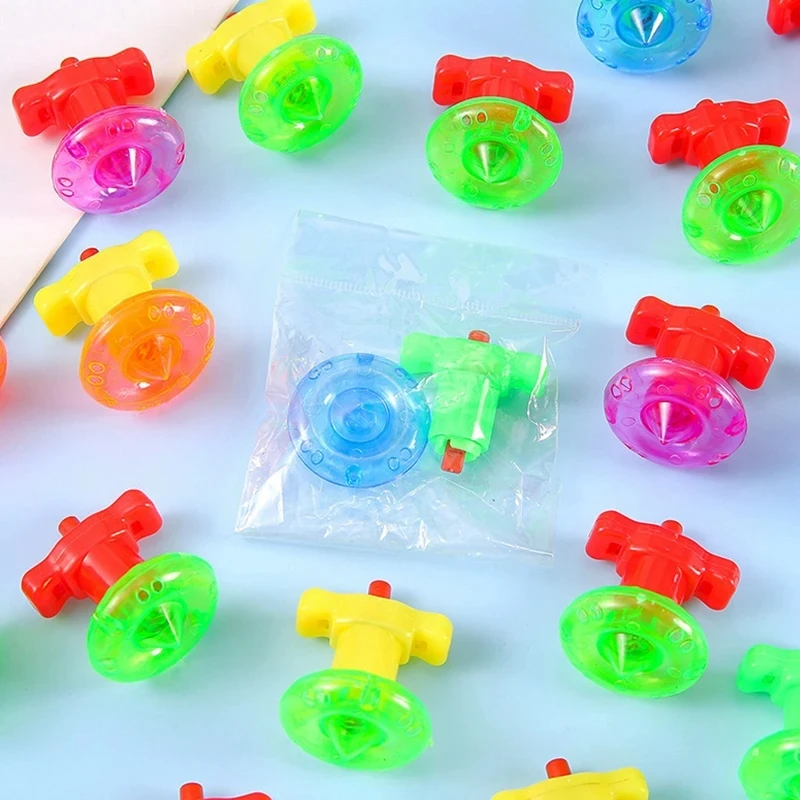 AliExpress 18pcs Mini Finger Spinning Gyro Toys Color Torsion Speed Decompression Kids Party Favors Birthday Gifts Pinata Fillers, view 4