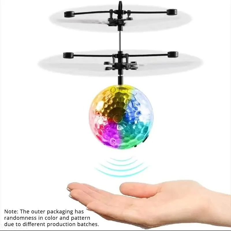 AliExpress 1F-Led Light Suspension Crystal Ball Infrared Induction RC Gesture Control Colorful Glowing Toys Unique Gift for Kids