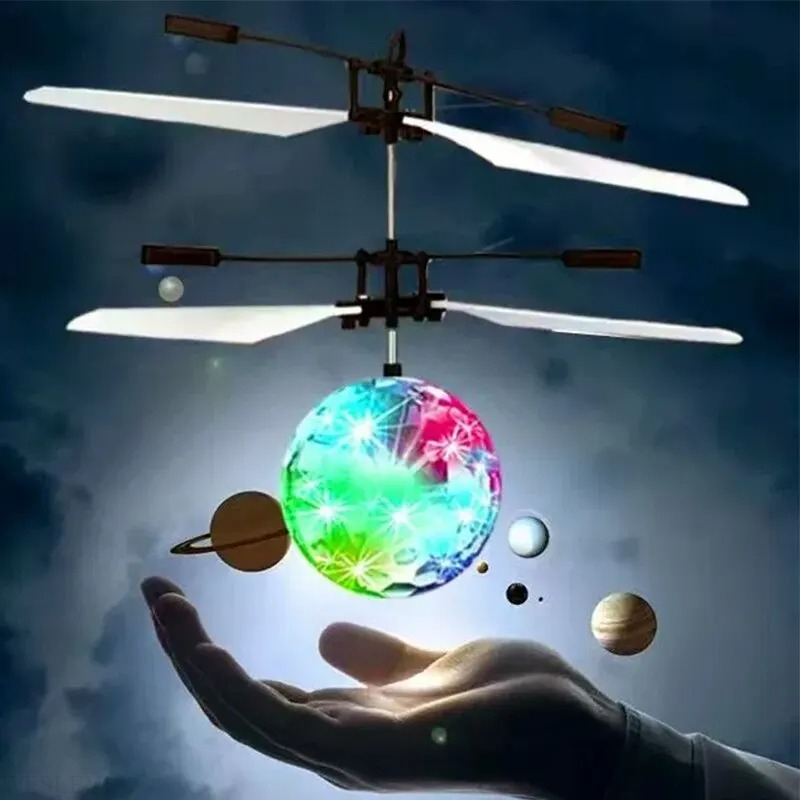 AliExpress 1F-Led Light Suspension Crystal Ball Infrared Induction RC Gesture Control Colorful Glowing Toys Unique Gift for Kids, view 5