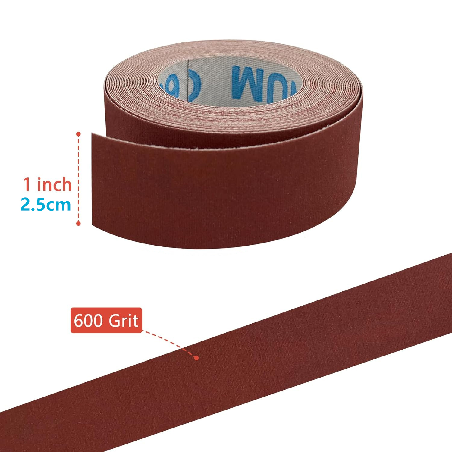 AliExpress 1inch 2/5M Emery Cloth Rolls, Continuous Sandpaper (2m / 5m) Suitable for Wood Sanding, Metal Polishing, Car Detailing, view 2