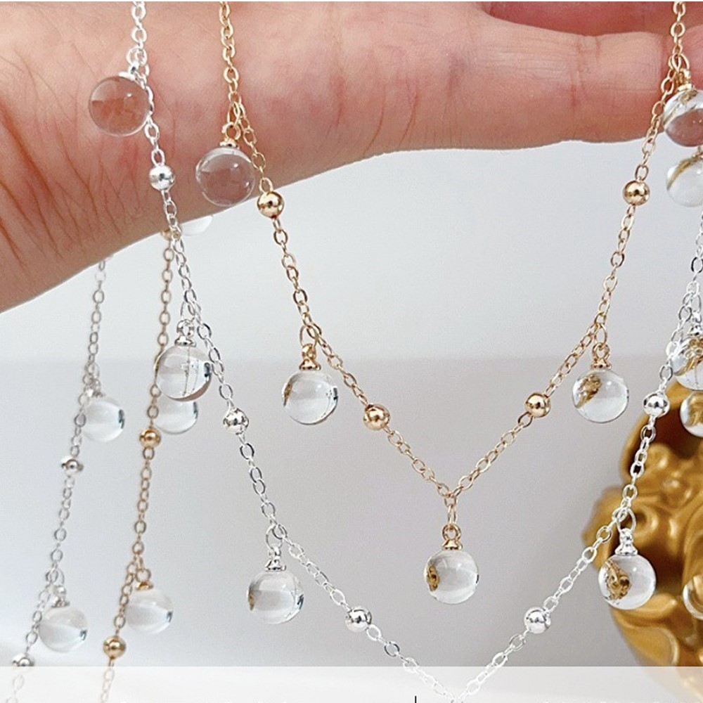 AliExpress Transparent Glass Bead Chain (1m), view 3