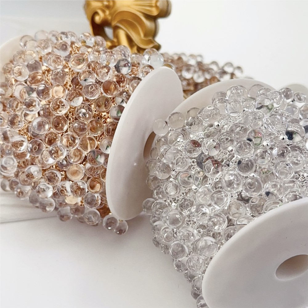 AliExpress Transparent Glass Bead Chain (1m), view 6