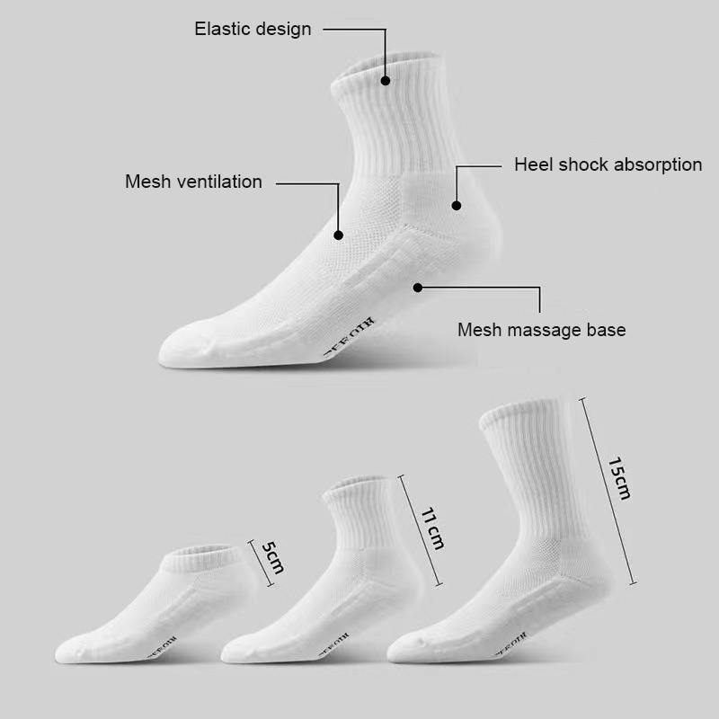 AliExpress 1or 4pcs Socks Men's Cotton Deodorant Winter Towel Bottom with Velvet Mid-tube White Stockings Thickened Sports Basketball Socks, view 3