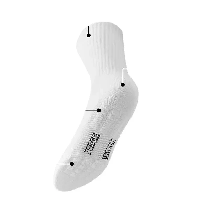 AliExpress 1or 4pcs Socks Men's Cotton Deodorant Winter Towel Bottom with Velvet Mid-tube White Stockings Thickened Sports Basketball Socks, view 4
