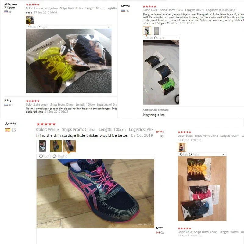 AliExpress Elastic No-Tie Stretch Shoelaces for Sneakers, view 6