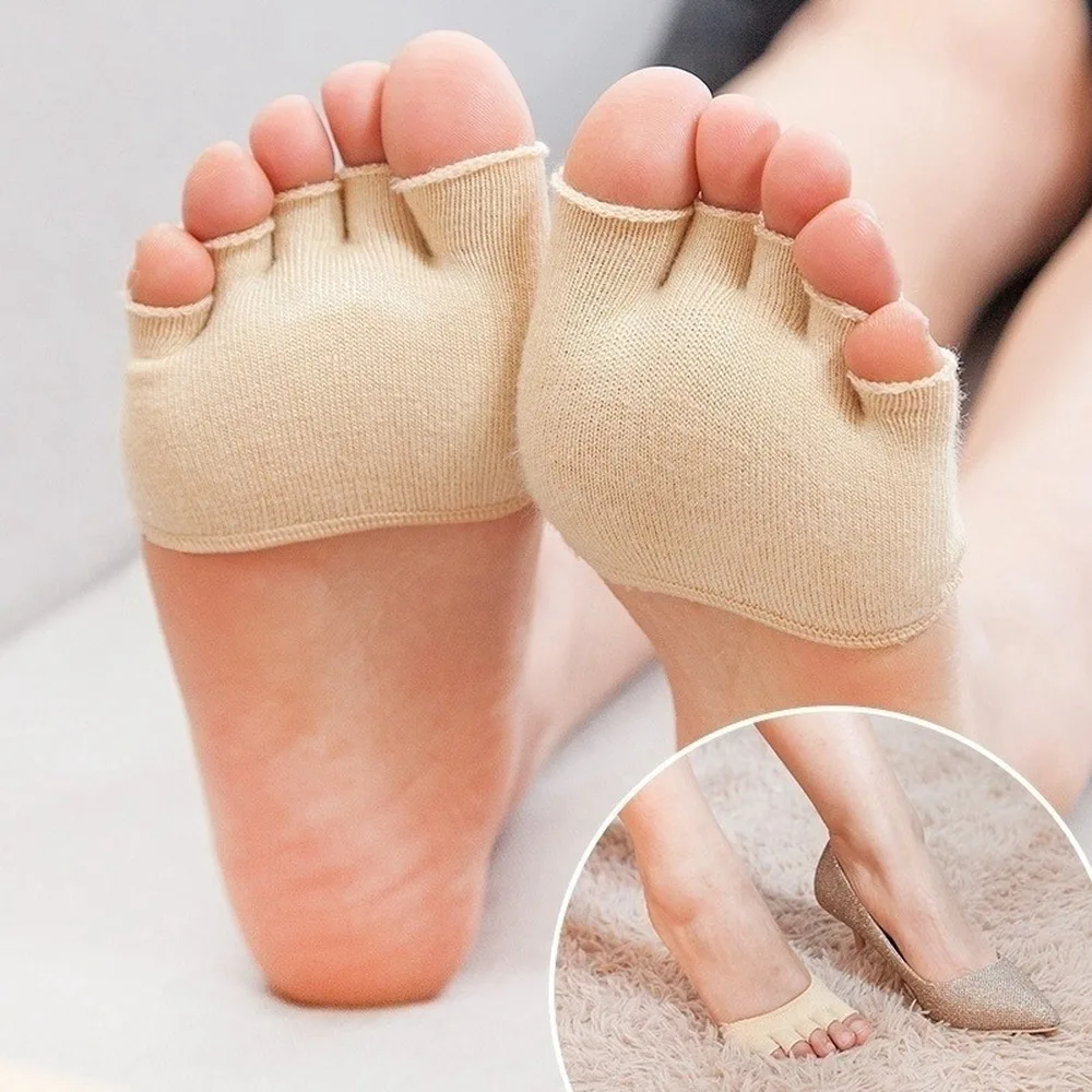 AliExpress 1Pair Half Toe Socks Five Toes Separator Foot Alignment Pain Relief Foot Care Sock