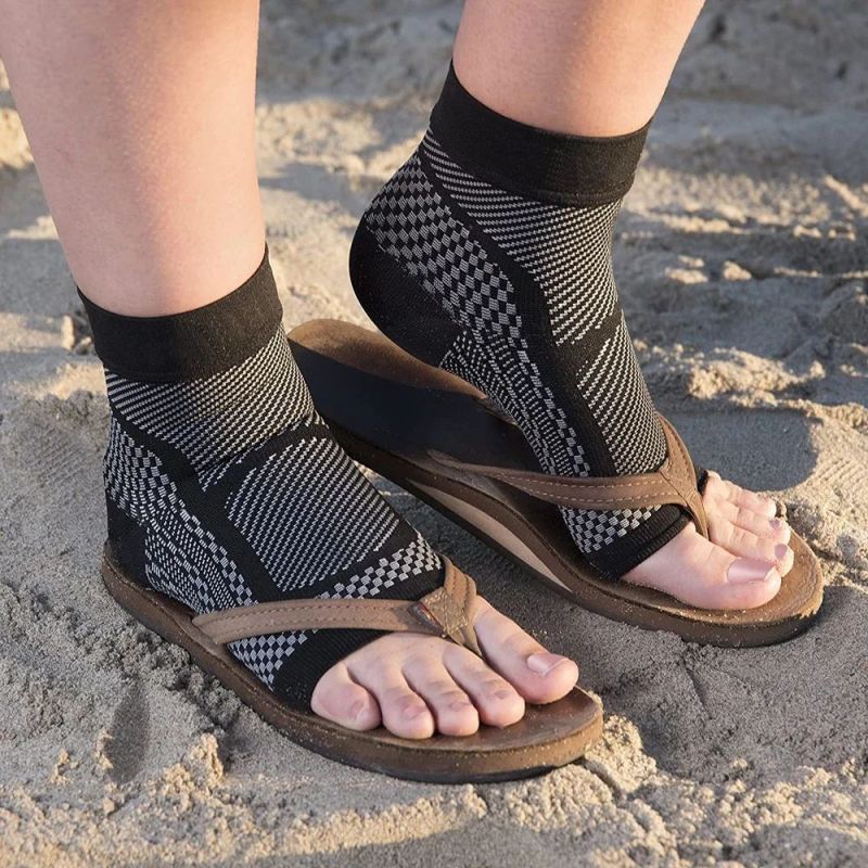 AliExpress 1Pair Sports Ankle Support Brace Compression Sleeve Plantar Fasciitis Sock for Achilles Tendonitis Joint Pain Swelling Heel Spur, view 5