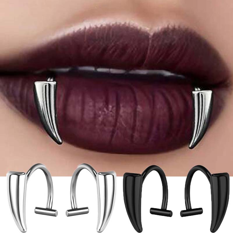 AliExpress Stainless Steel Clip-On Fake Lip Ring (Pair)