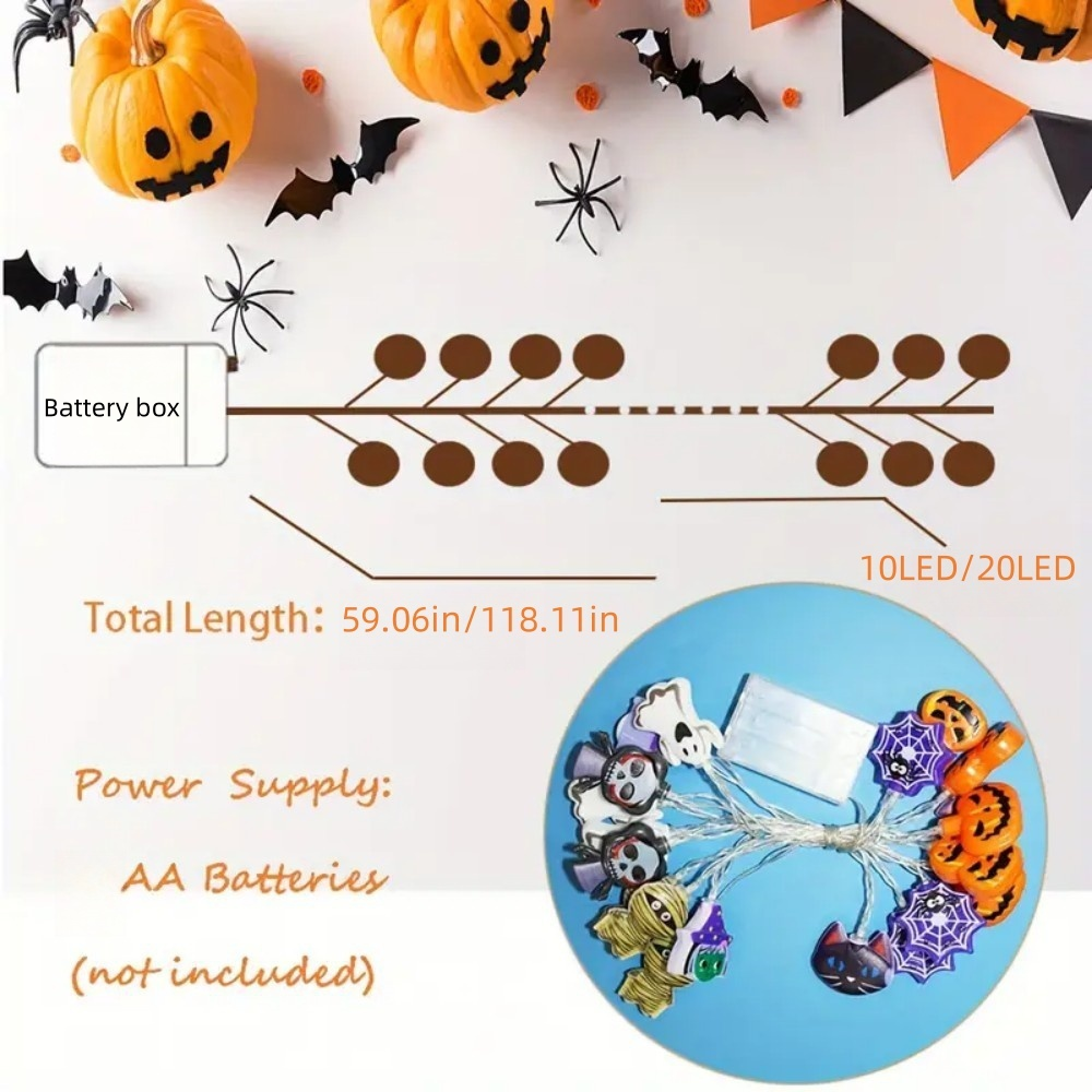 AliExpress Battery-Powered Halloween LED String Lights, view 6