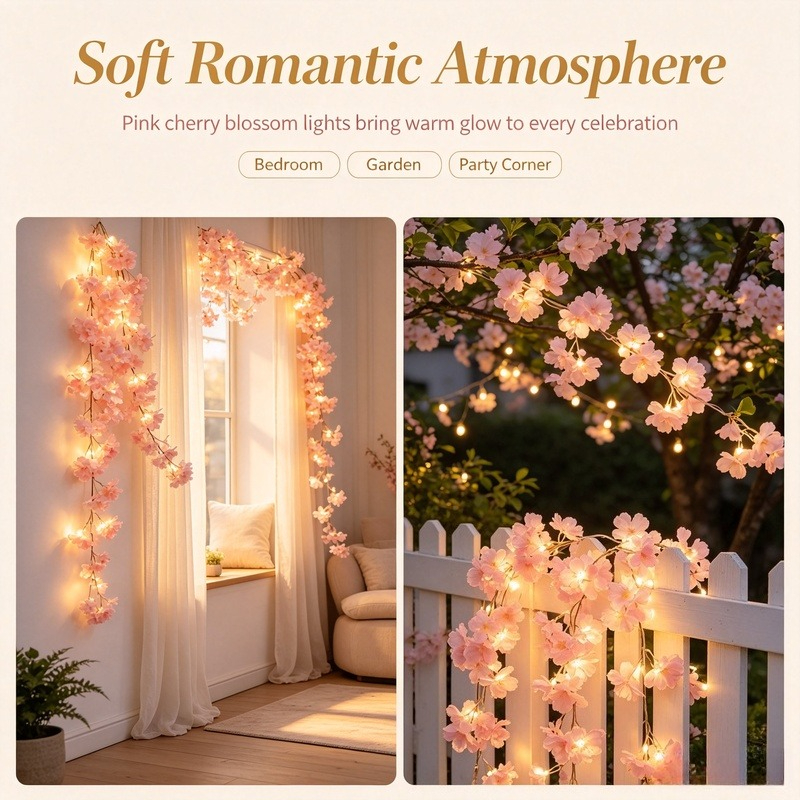 AliExpress Cherry Blossom LED String Light (2m, 20 LED), view 3