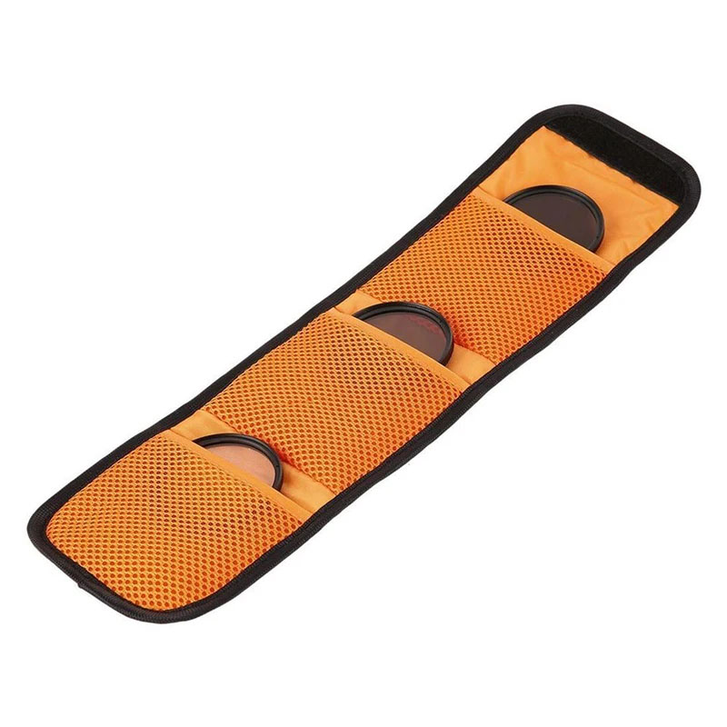 AliExpress 1PC 3 Pockets Lens Filter Bag Camera Lens Filter Pouch For 82mm ND UV CPL Camera Lens Filter Holder Wallet Case, view 3