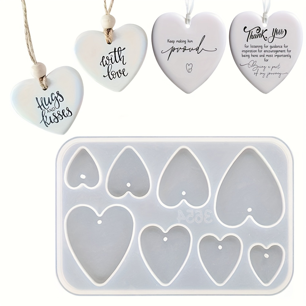 AliExpress 8-Cavity Heart Pendant Silicone Jewelry Mold