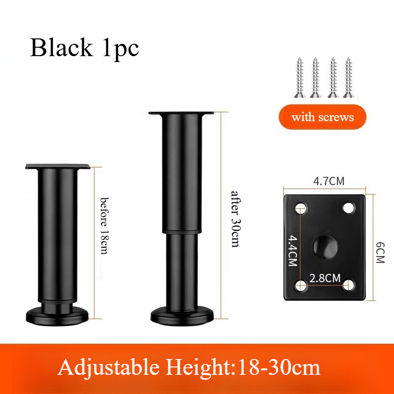 AliExpress 1pc Adjustable Height Furniture Support Legs for Bed Frame, Metal Adjustable Furniture Legs, view 2