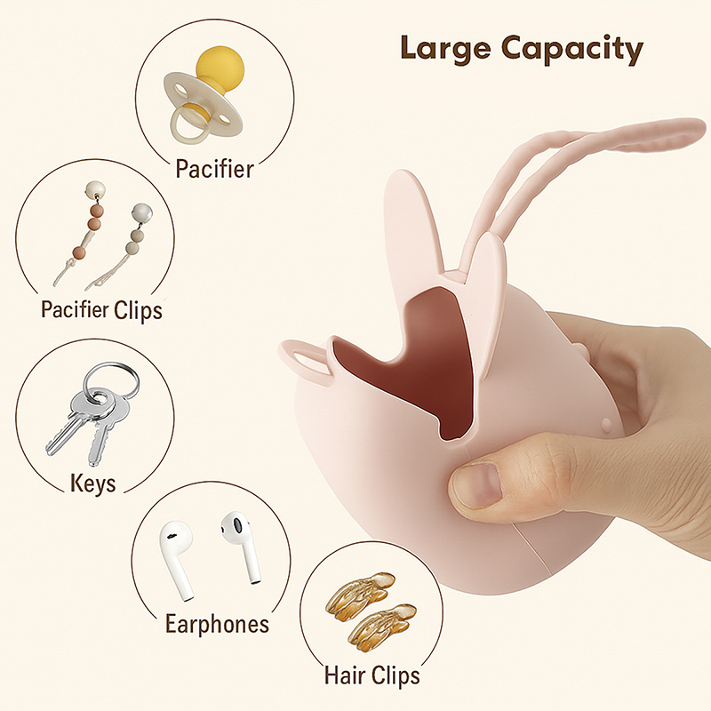 AliExpress 1pc Baby Silicone Pacifier Holder Case, 100% Soft Silicone Nipple Holder Container Box Keep Pacifier Case Pacifiers, view 3
