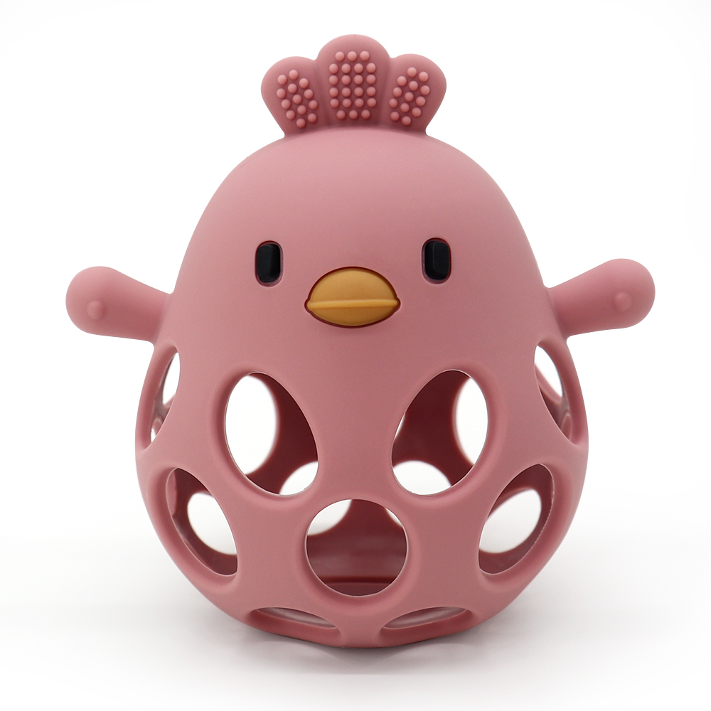 AliExpress 1PC Baby Silicone Teether Toys Cartoon Chick Shape Baby Toys Hollow Out Baby Care Equipment Chewing Training Baby Products, view 6